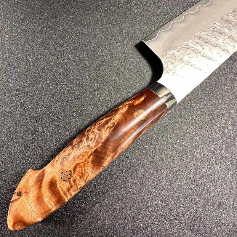 NIGARA HAMONO SG2 Kurouchi Migaki 180mm Bunka Maplewood Yo Handle - Tokushu Knife