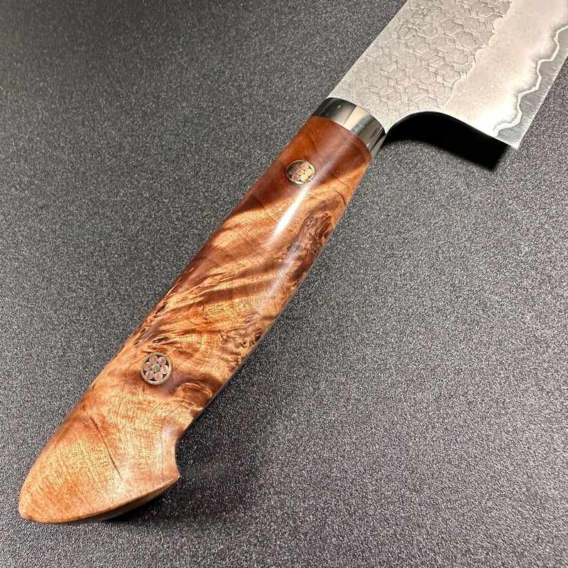 NIGARA HAMONO SG2 Kurouchi Migaki 180mm Bunka Maplewood Yo Handle - Tokushu Knife