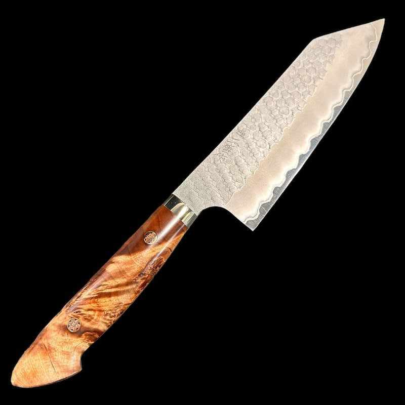 NIGARA HAMONO SG2 Kurouchi Migaki 180mm Bunka Maplewood Yo Handle - Tokushu Knife