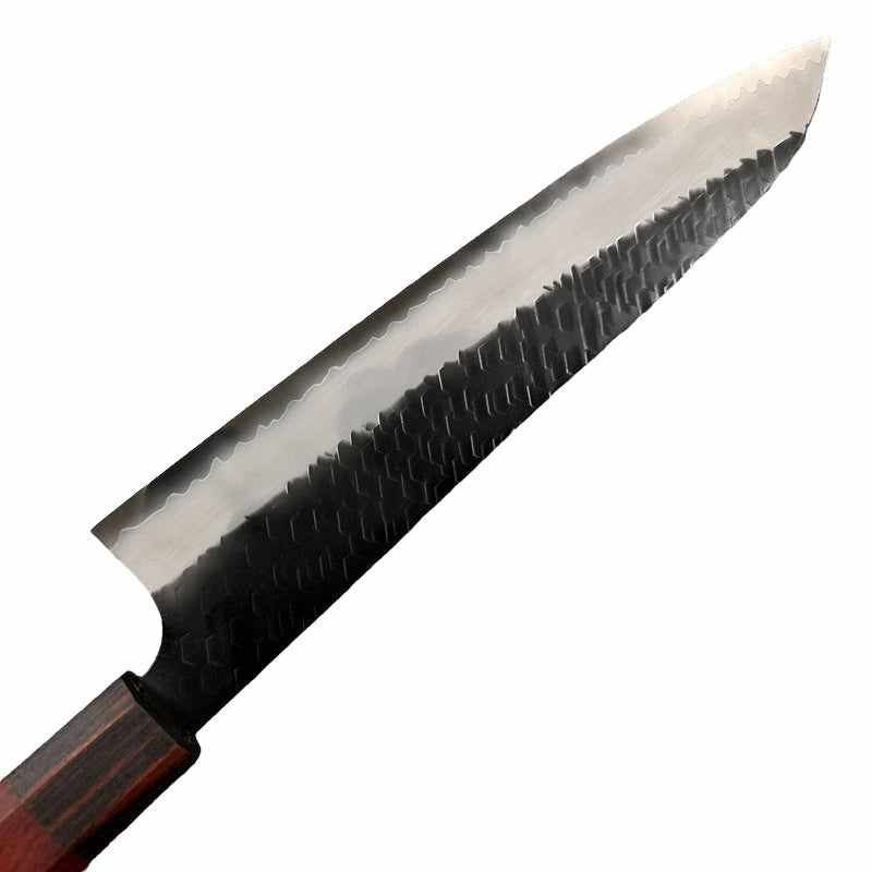 NIGARA HAMONO SG2 Kurouchi Tsuchime Gyuto 240mm Rosewood Handle - Tokushu Knife
