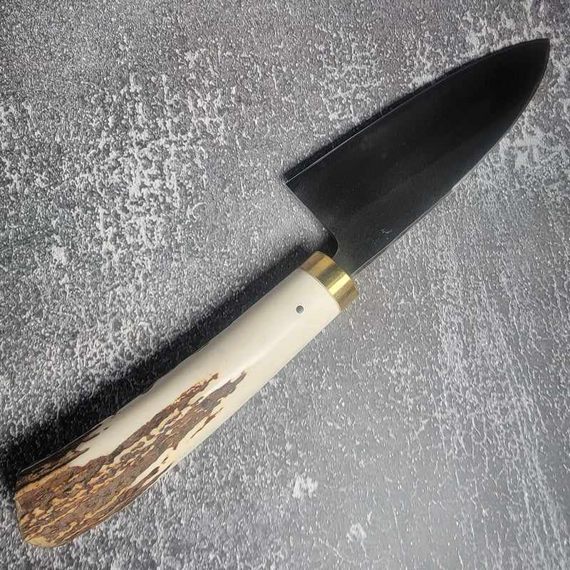 Saji Ginsan 150mm Deba Deer Horn Handle Tokushu Knife.