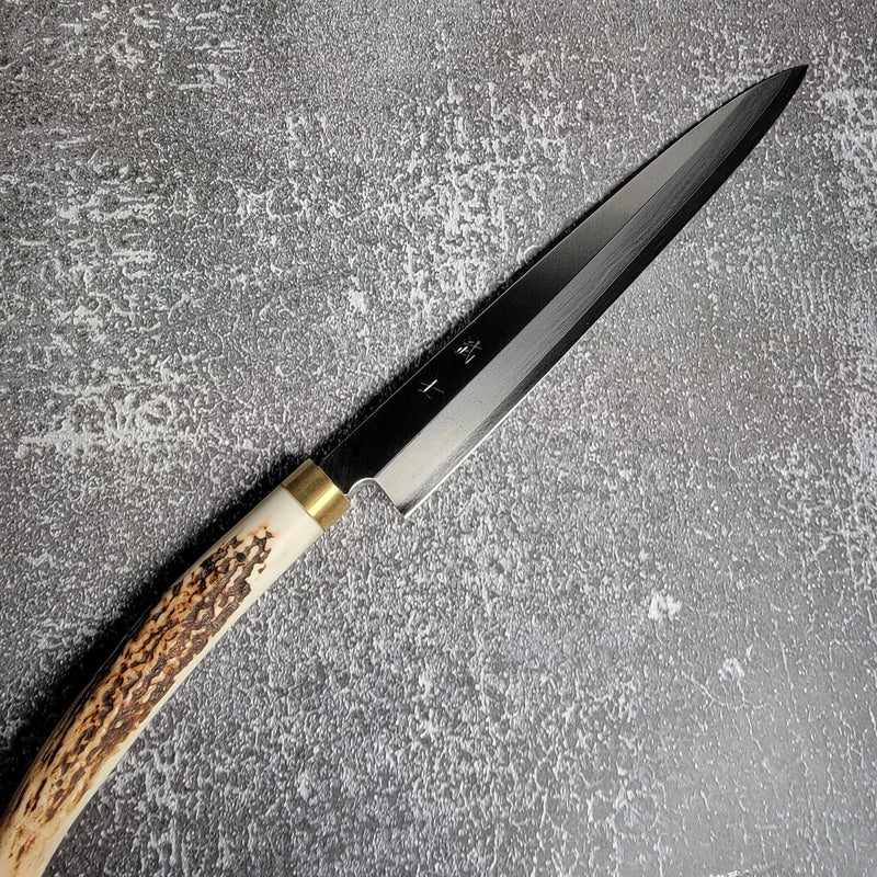 Saji Ginsan #3 210mm RH Yanagiba Deer Horn handle Tokushu Knife.