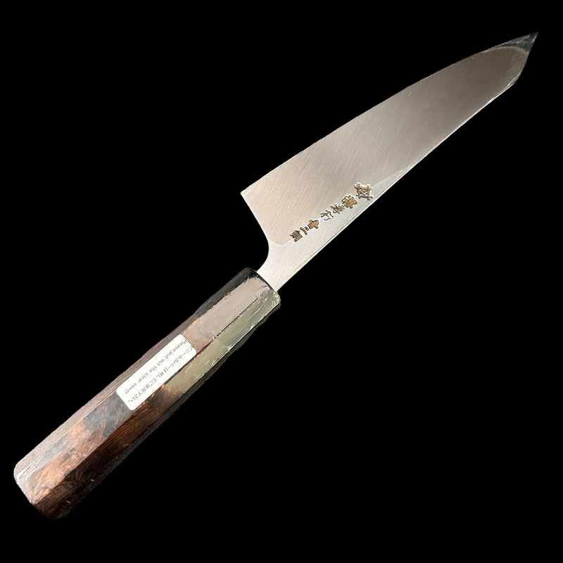 Sakai Takayuki Hienn Series by Itsuo Doi Blue #2 Hammer Forged Ni Mai Kengata-Deba 180mm with Saya Sheath - Tokushu Knife