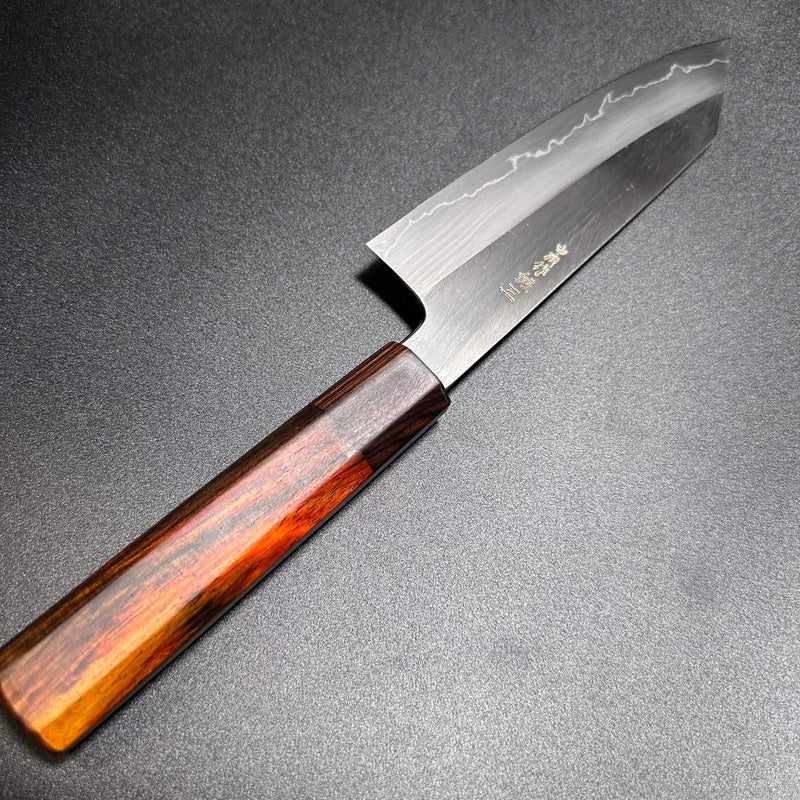 Satoshi Nakagawa Silver #3 Kasumi / Migaki 170mm Bunka with Special Edition Rosewood / Ebony Handle Tokushu Knife.