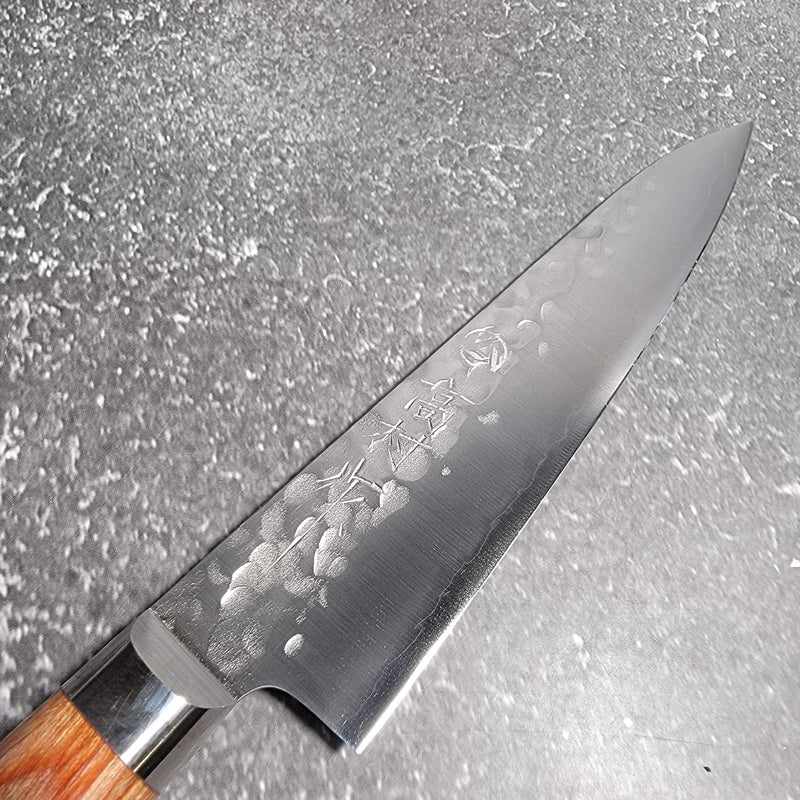Takamura Chromax Stainless Clad Tsuchime 130mm Petty with Western Handle - Tokushu Knife