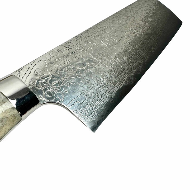 Takeshi Saji SG2 Diamond 170mm Nakiri with Cow Horn Handle - Tokushu Knife