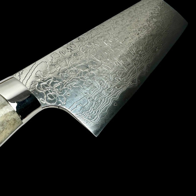 Takeshi Saji SG2 Diamond 170mm Nakiri with Cow Horn Handle - Tokushu Knife