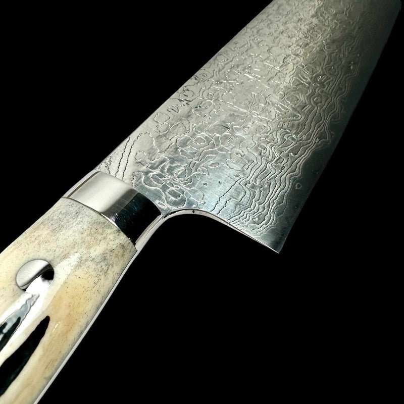 Takeshi Saji SG2 Diamond 170mm Nakiri with Cow Horn Handle - Tokushu Knife