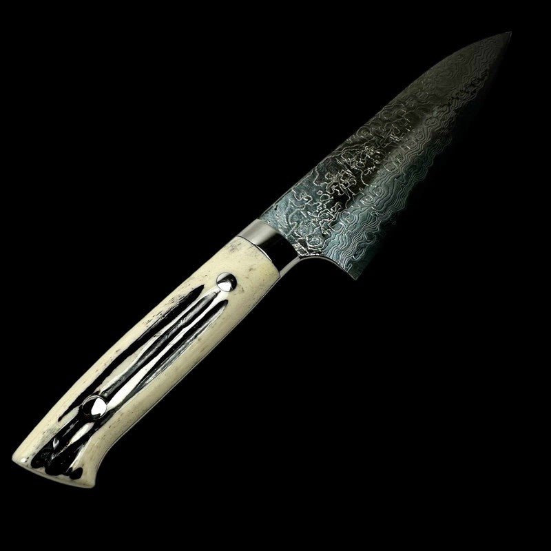 Takeshi Saji SG2 Diamond 180mm Gyuto with Cow Horn Handle - Tokushu Knife