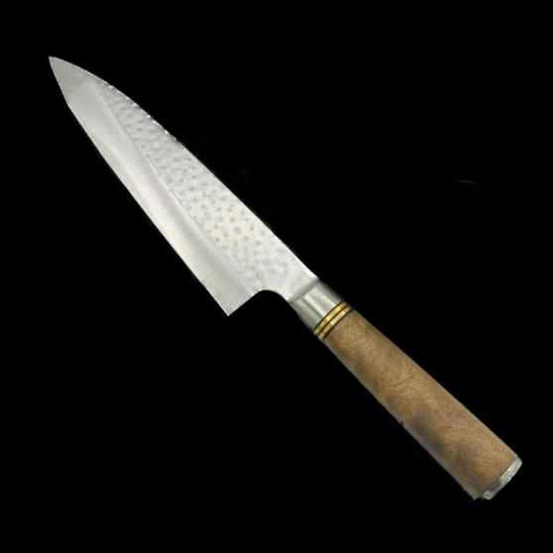 Takeshi Saji SG2 Polished Tsuchime 130mm Petty with Quince Western Handle Tokushu Knife.