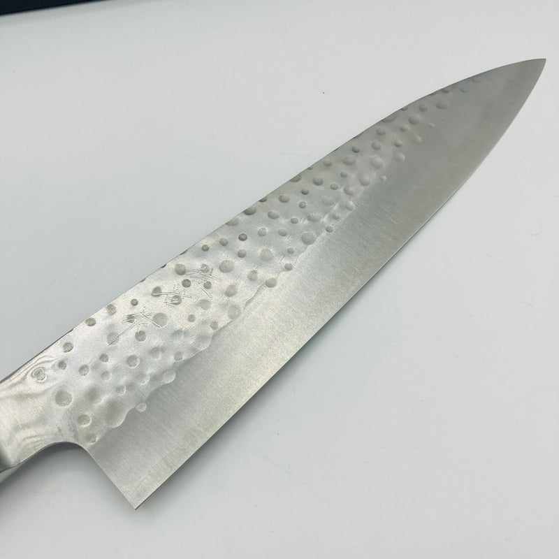 Takeshi Saji SG2 Polished Tsuchime 130mm Petty with Quince Western Handle Tokushu Knife.