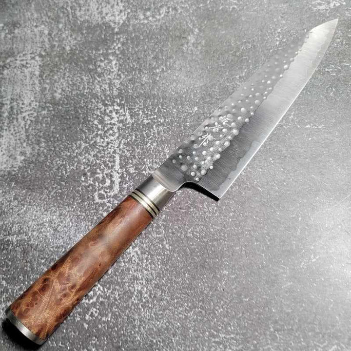 Takeshi Saji SG2 Tsuchime 210mm Gyuto with Chinese Quince Wood Handle Tokushu Knife.