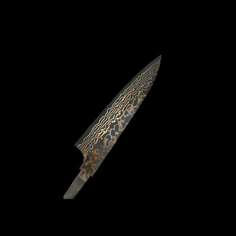 Takeshi Saji VG-10 Gold Damascus Petty 130mm No Handle - Tokushu Knife