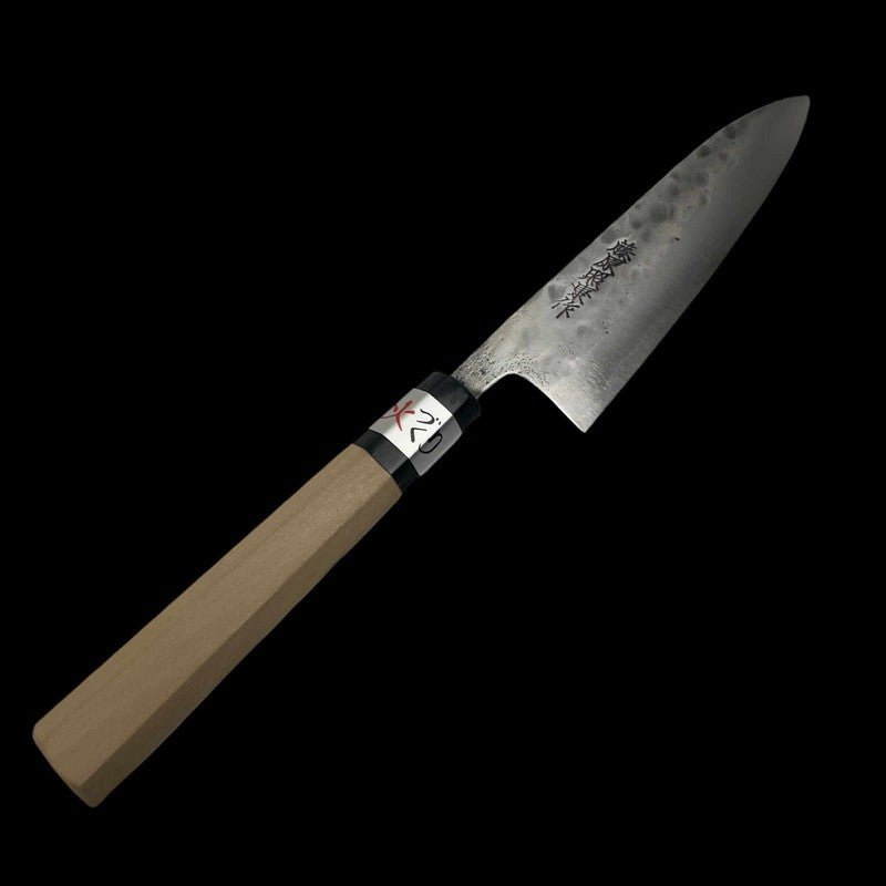 Teruyasu Fujiwara Maboroshi Stainless Clad White #1 130mm Petty with Octogonal Wa Handle - Tokushu Knife
