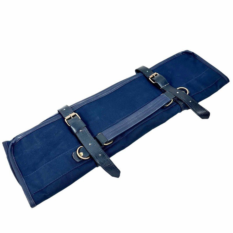 Tokushu Knife Premium Canvas Knife Roll - Navy Blue - Tokushu Knife