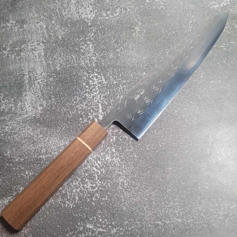 Tokushu Knife SLD 240mm Gyuto with Walnut Wa Handle Made by Sanjo Craftsman - Tokushu Knife