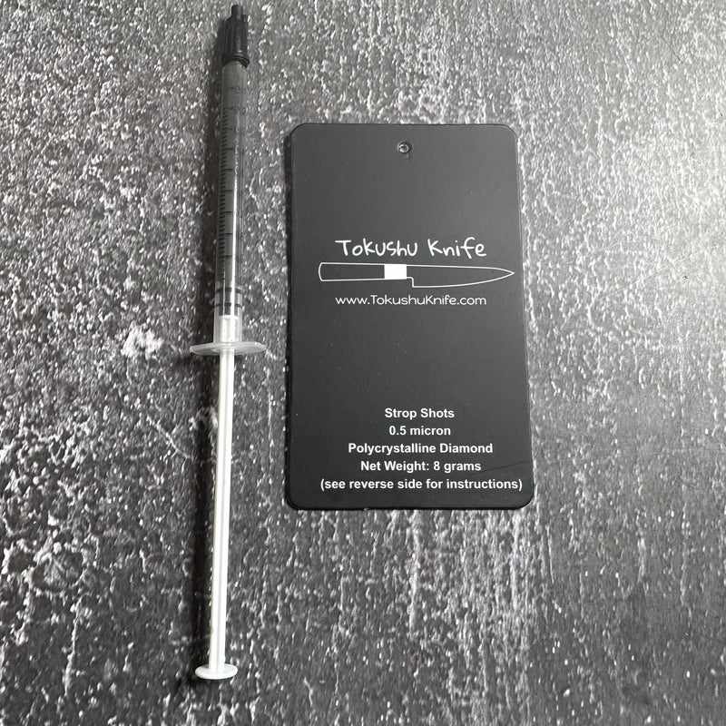 TOKUSHU KNIFE STROP SHOTS 0.5 Micron Premium Polycrystalline Abrasive - Tokushu Knife