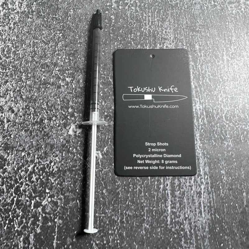 TOKUSHU KNIFE STROP SHOTS 2 Micron Premium Polycrystalline Abrasive - Tokushu Knife