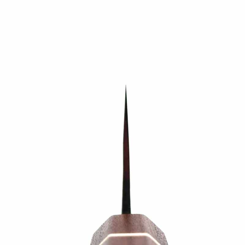 Tokushu Knife Tsuchime SLD 165mm Santoku - Walnut Wa Handle, Semi-Stainless Steel, Handmade in Japan - Tokushu Knife