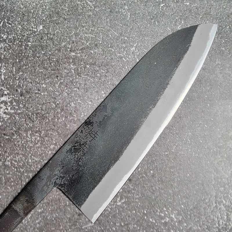 Tokushu Rosewood Series 165mm White #2 Kurouchi Japanese Santoku Knife Tokushu Knife.
