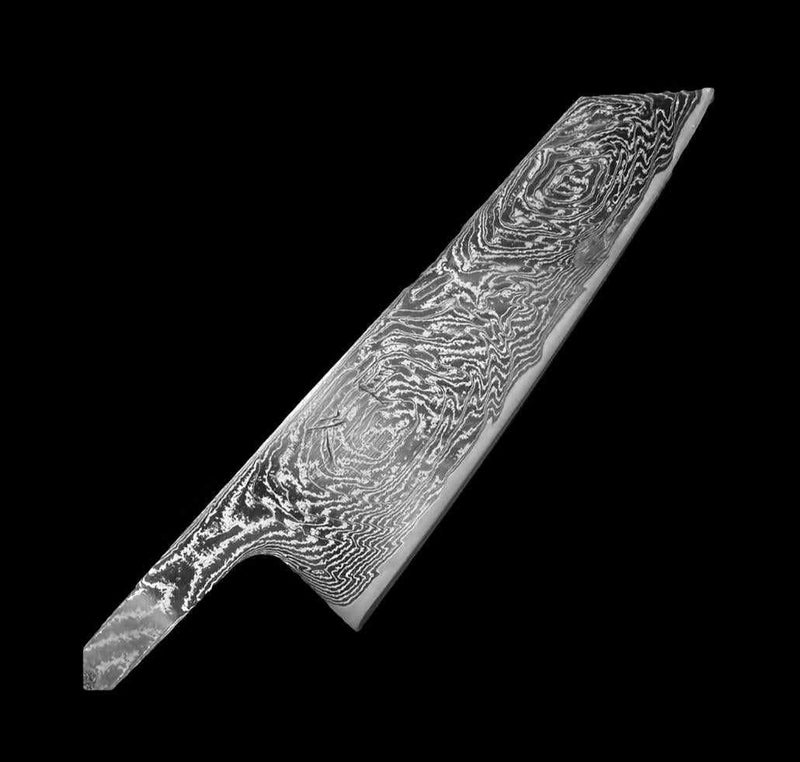 Tsunehisa AUS-10 Nami Damascus Bunka 170mm No Handle - Tokushu Knife