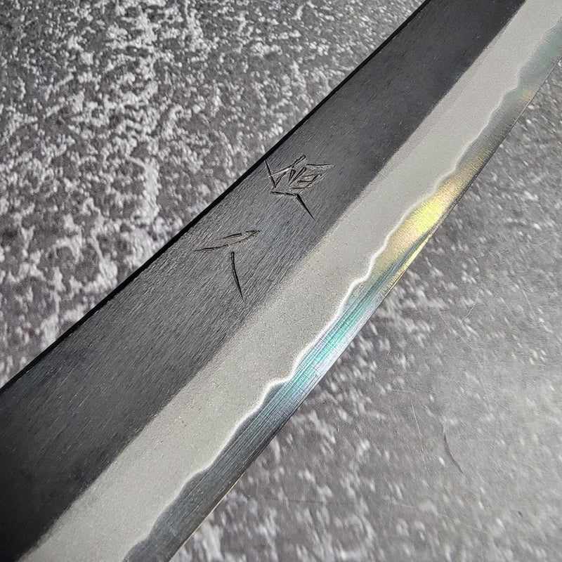 Tsunehisa Blue #2 Kurouchi 270mm Sakimaru / Slicer with Rosewood wa Handle - Tokushu Knife