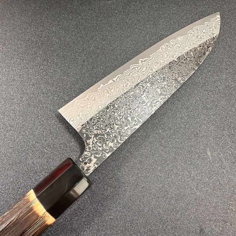 YOSHIKANE HAMONO SLD Black Damascus 170mm Santoku - Superior Japanese Craftsmanship | Tokushu Knife - Tokushu Knife