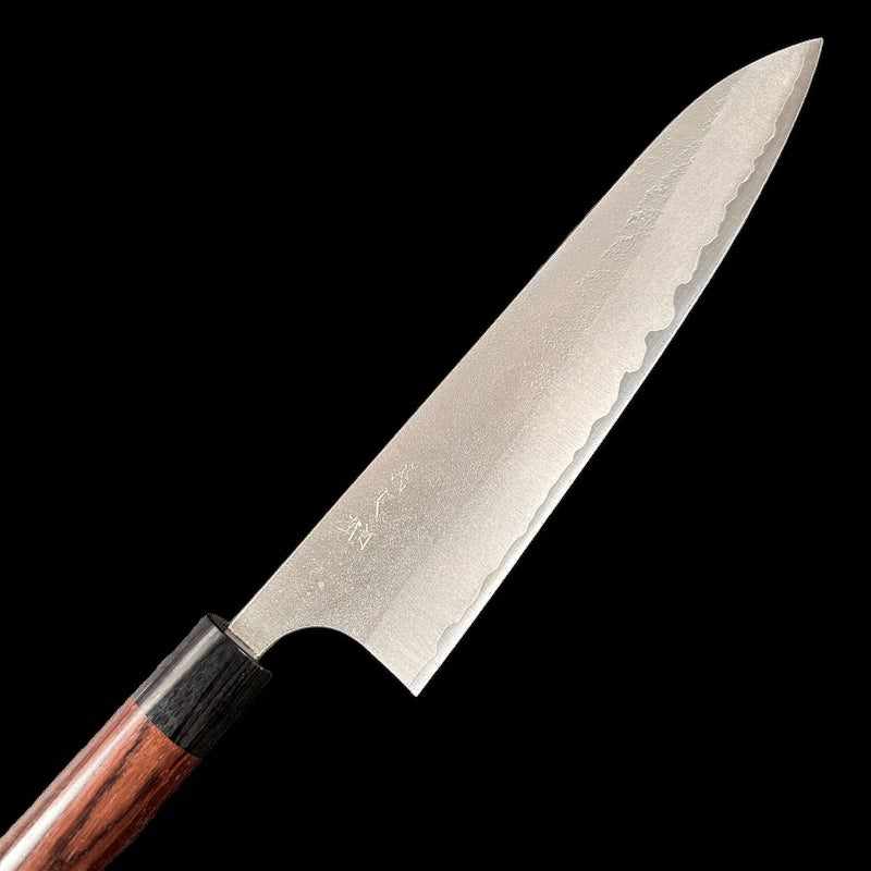 Yoshimi Kato Aogami Super Nashiji 240mm Gyuto Rosewood Round Handle - Tokushu Knife