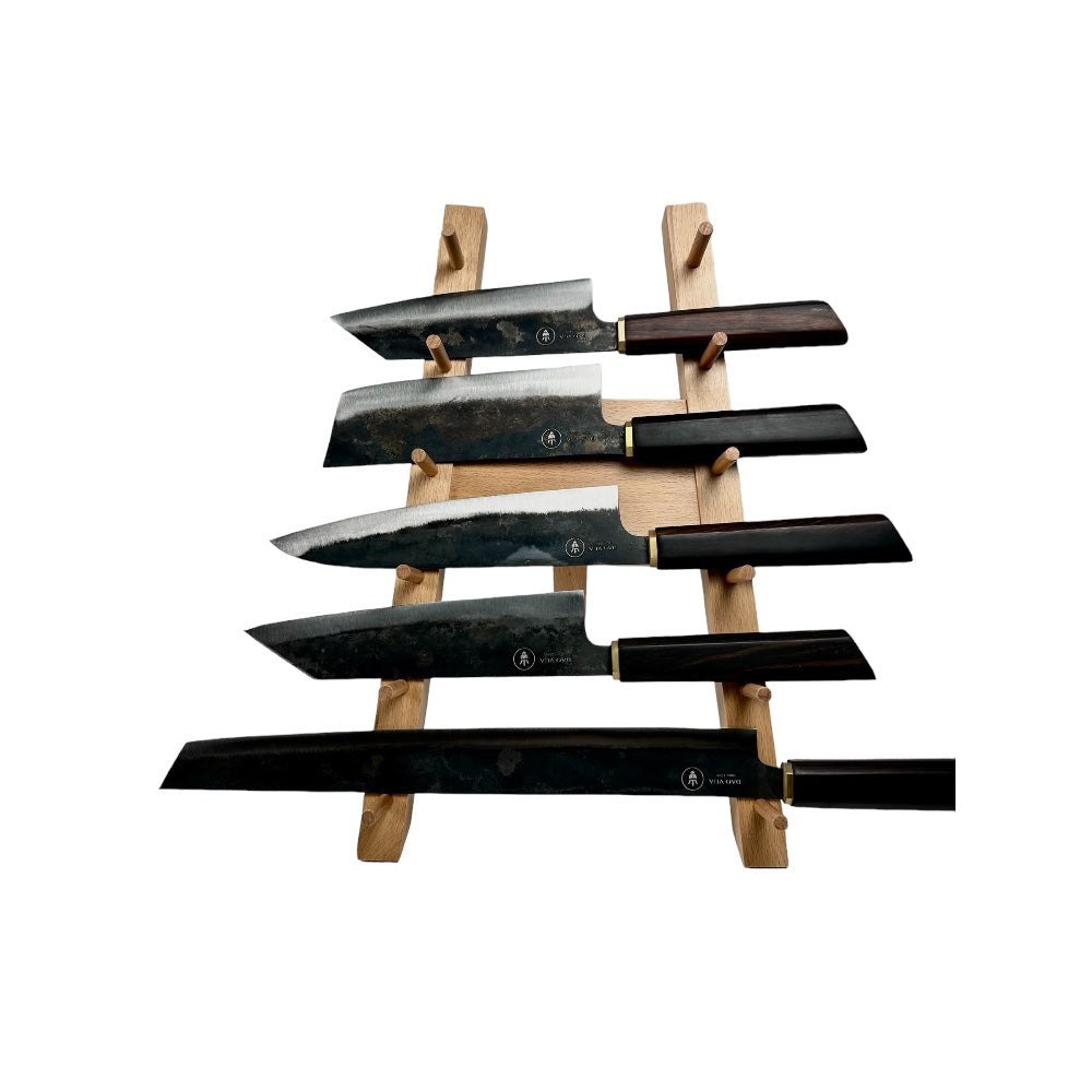 Dao Vua Knives Displayed on a knife stand