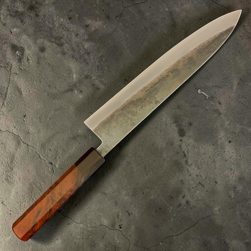 Tokushu Knife Rosewood Series White #2 Kurouchi 240mm Japanese Gyuto Knife