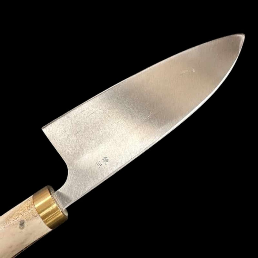 Takeshi Saji Ginsan #3 165mm Deba Deer Horn Handle