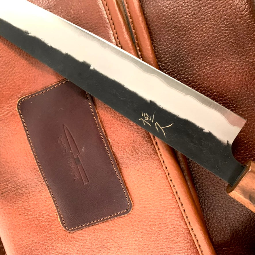 Tsunehisa Aogami Super Kurouchi Nashiji Sujihiki 270mm With Sanjo Walnut Handle