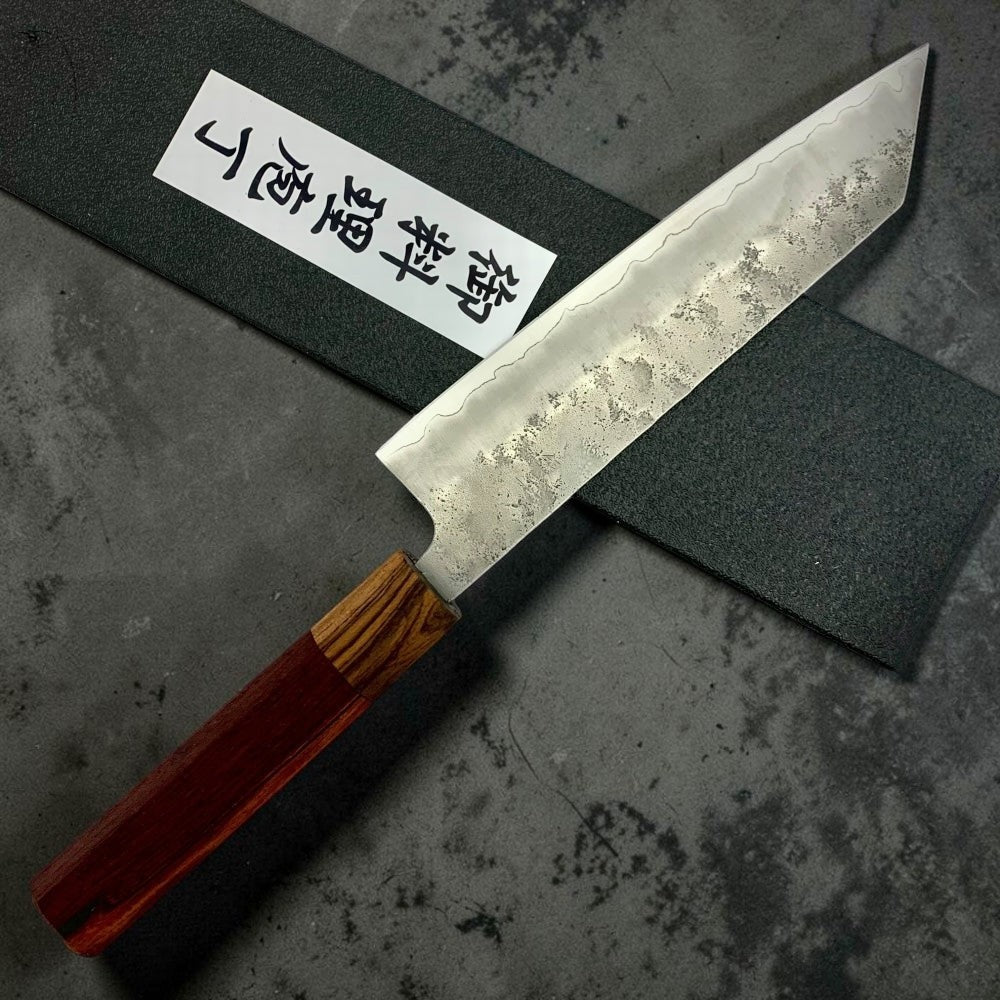 Tokushu Knife Nashiji Ginsan #3 Bunka with Rosewood Wa Handle