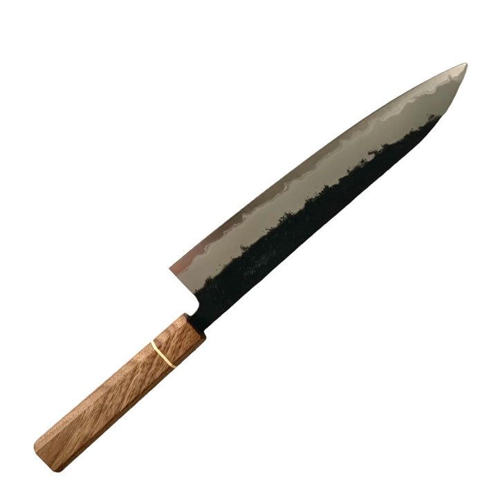 Tsunehisa AS Kuro Nashiji Gyuto 240mm with Exclusive Sanjo Walnut Handle