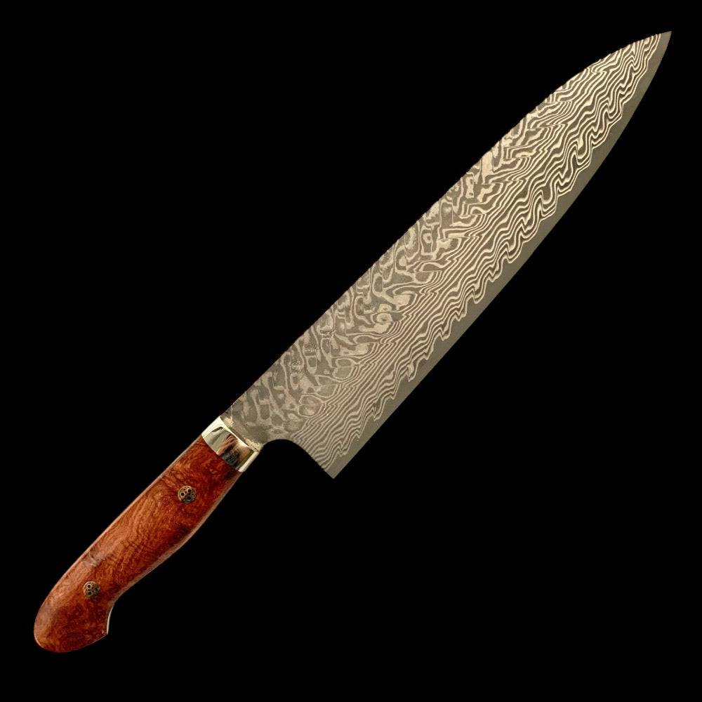 Yoshimi Kato SG2 V Damascus Gyuto 210mm with Special Edition Karin Yo Handle