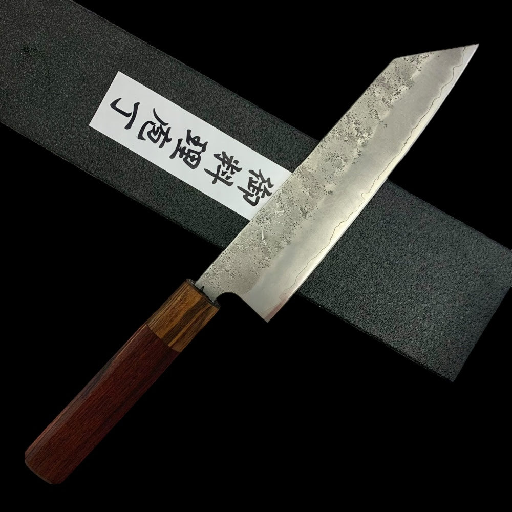 Tokushu Knife Nashiji Ginsan #3 Bunka with Rosewood Wa Handle