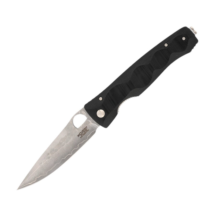 Mcusta MC-121G Elite SPG2 San Mai Blade Black Micarta Cuchillo plegable de 4,5"