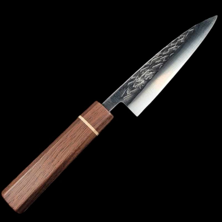 Cuchillo Tokushu Tsuchime SLD 135mm Petty con mango Sanjo Walnut Wa