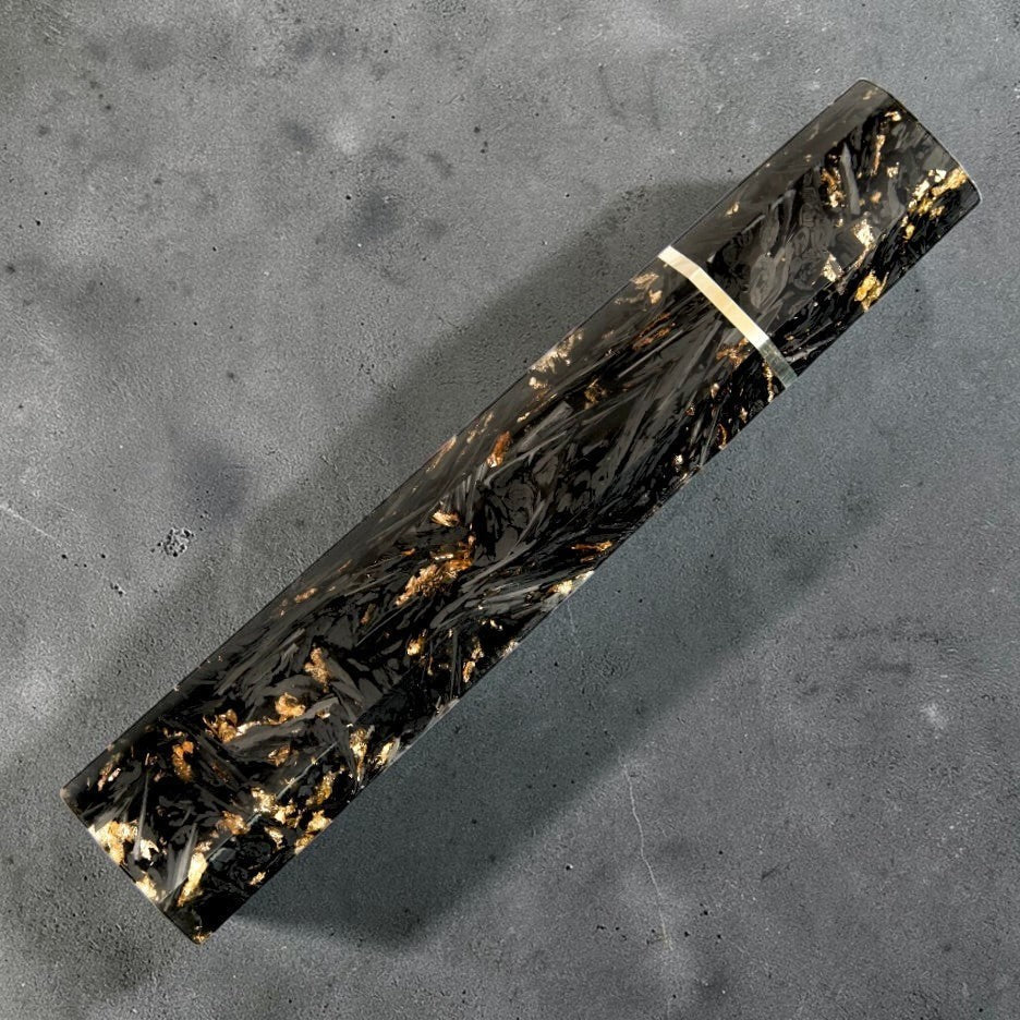 Tokushu Shattered Carbon Gold Wa Handle - Medium