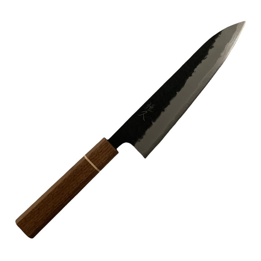 Tsunehisa AS Kurouchi Nashiji Gyuto 180mm with Exclusive Sanjo Walnut Handle