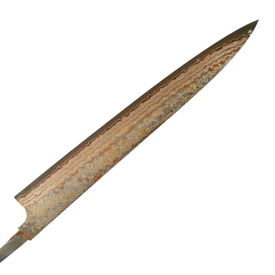 Takeshi Saji VG-10 Nashiji Rainbow  270mm Sujihiki Slicer (No Handle)
