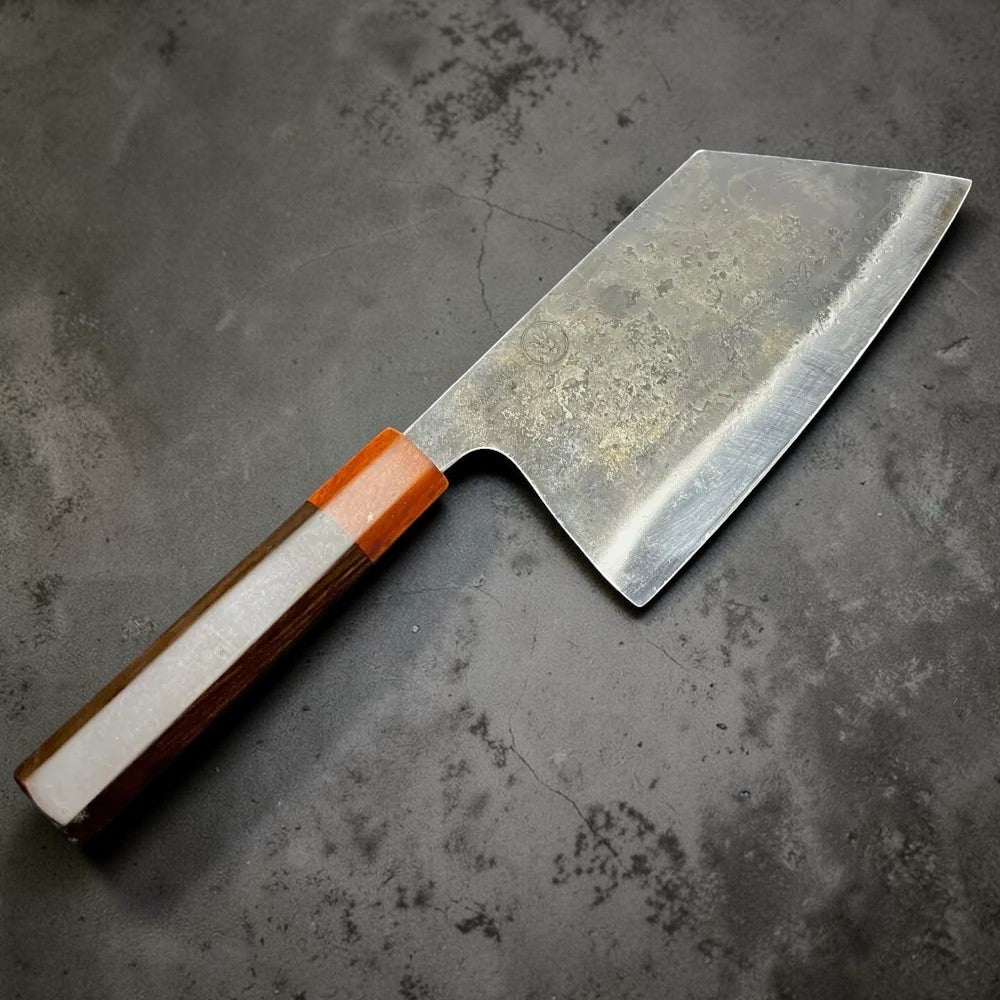 Dao Vua V3 52100 Carbon Steel 180mm Kiri Cleaver