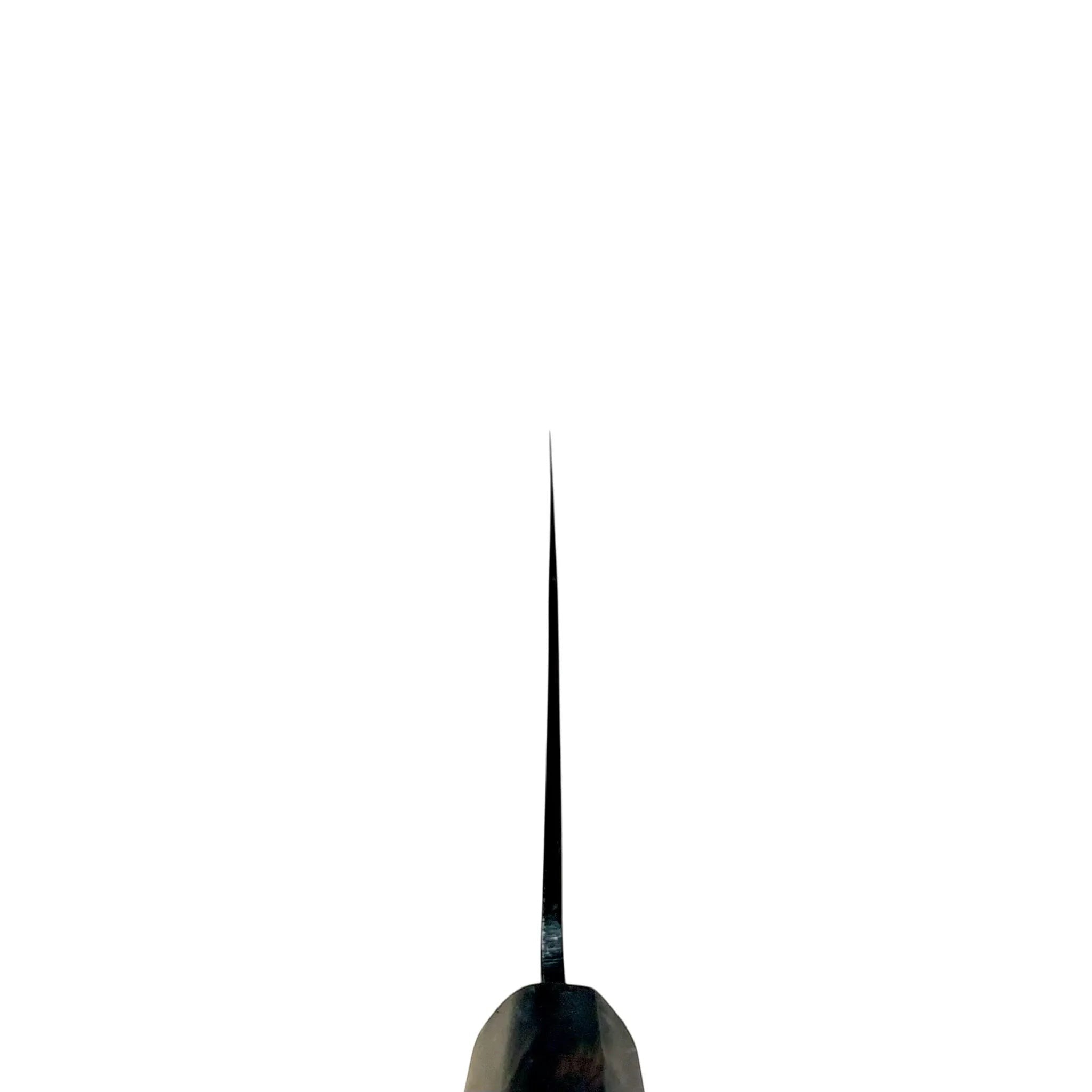 Ebony handle with brass ferrule choil shot