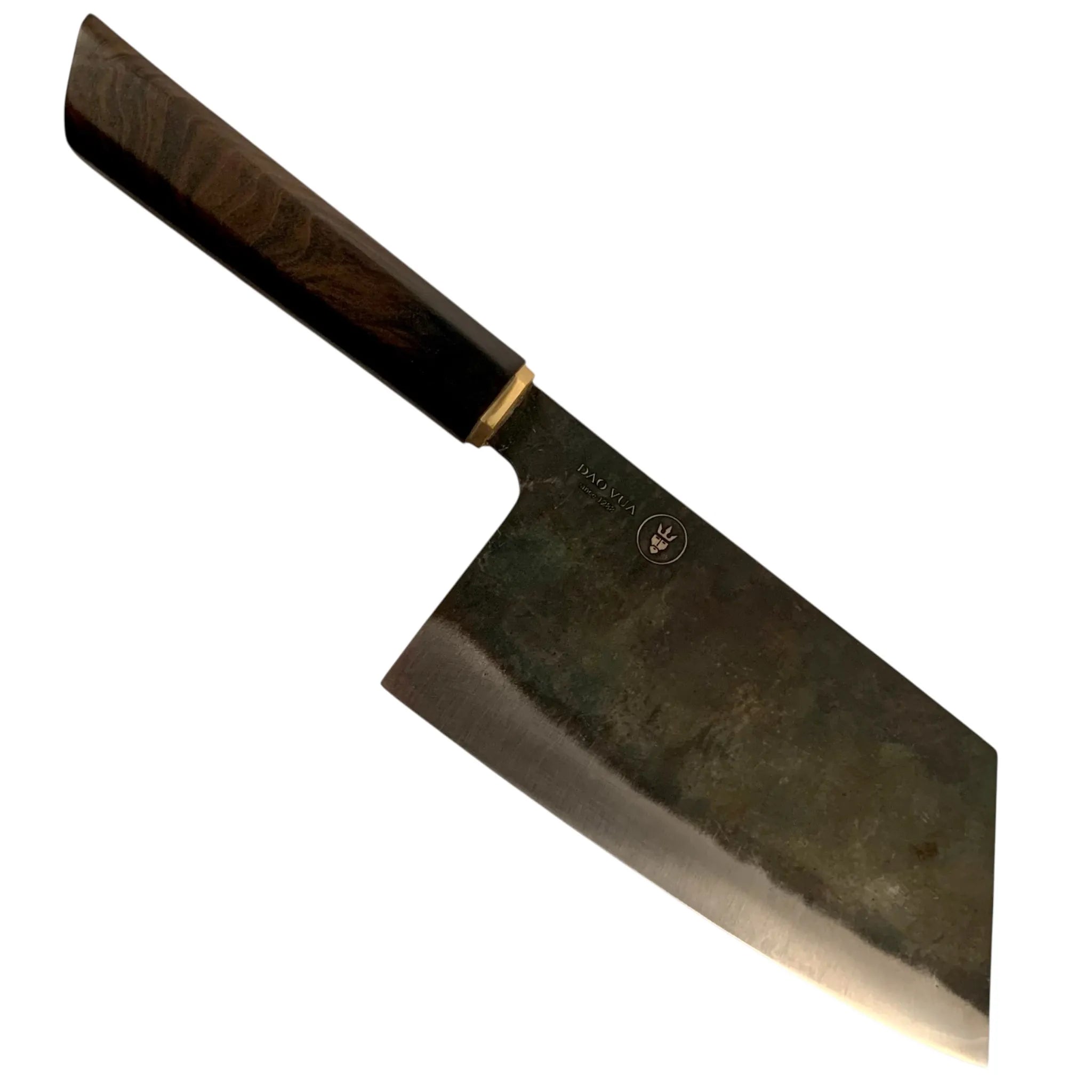 Ebony handle with brass ferrule close-up