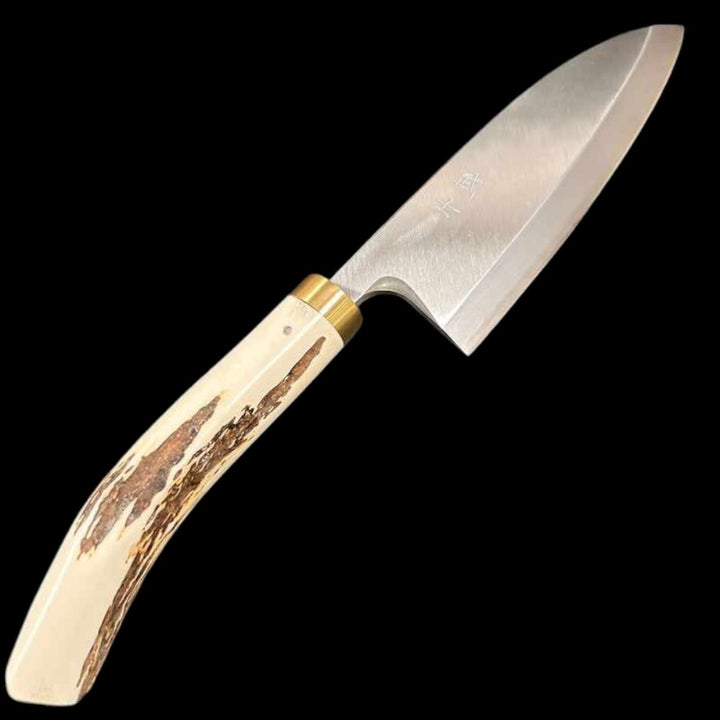 Takeshi Saji Ginsan #3 165mm Deba Deer Horn Handle