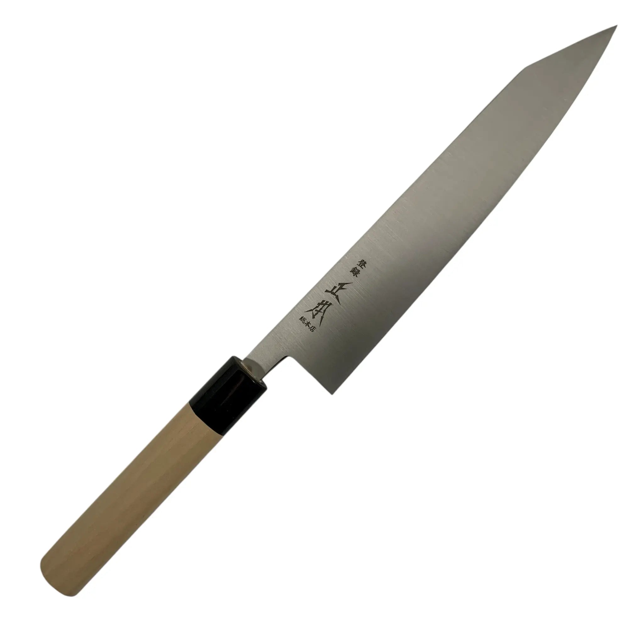 Masamoto KS Kiritsuke 210mm blade close-up