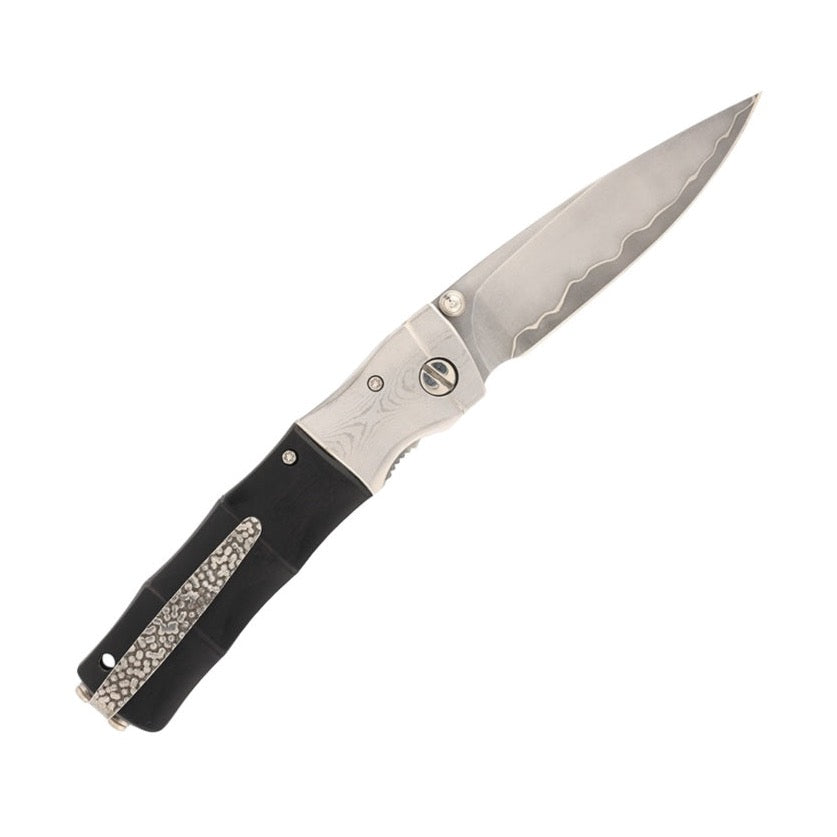 Cuchillo plegable Mcusta Shinra Mixture Bamboo SPG2 San Mai Black Pakkawood de 3,75"