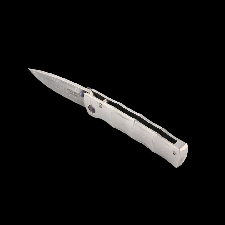 Mcusta Shinra Take VG-10 Core Damascus Blade Bamboo Design Damascus Handle 3.75" Folding Knife