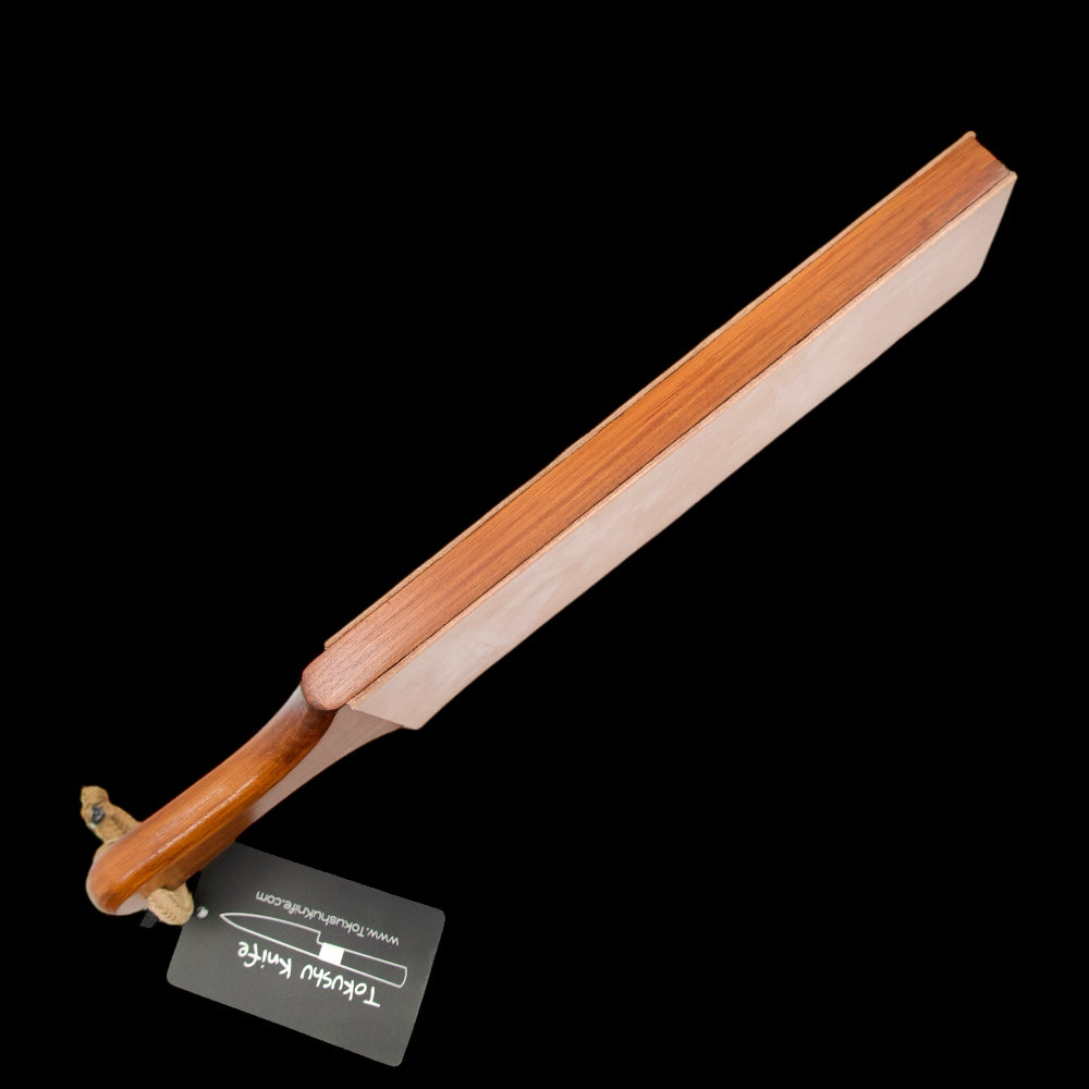 Leather Paddle Strop by Tokushu Knife - Premium Double Sided Xl Buffalo Strop