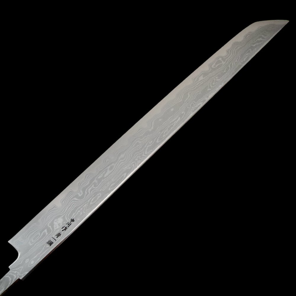 NAKAGAWA X MYOJIN Blue #1 Kasumi Damascus Sakimaru Sujihiki 300mm No Handle